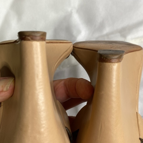 Loeffler Randall Piper Wedge‎ Sandal Tan Size 6-1/2 - Picture 7 of 8